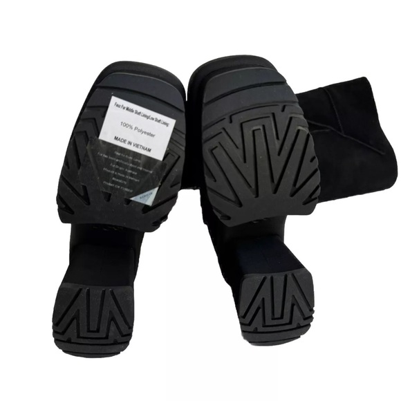 UGG NEW HEIGHTS PLATFORM XTRA BLACK OVER THE KNEE SUEDE BOOTS US 9.5 - Picture 5 of 6